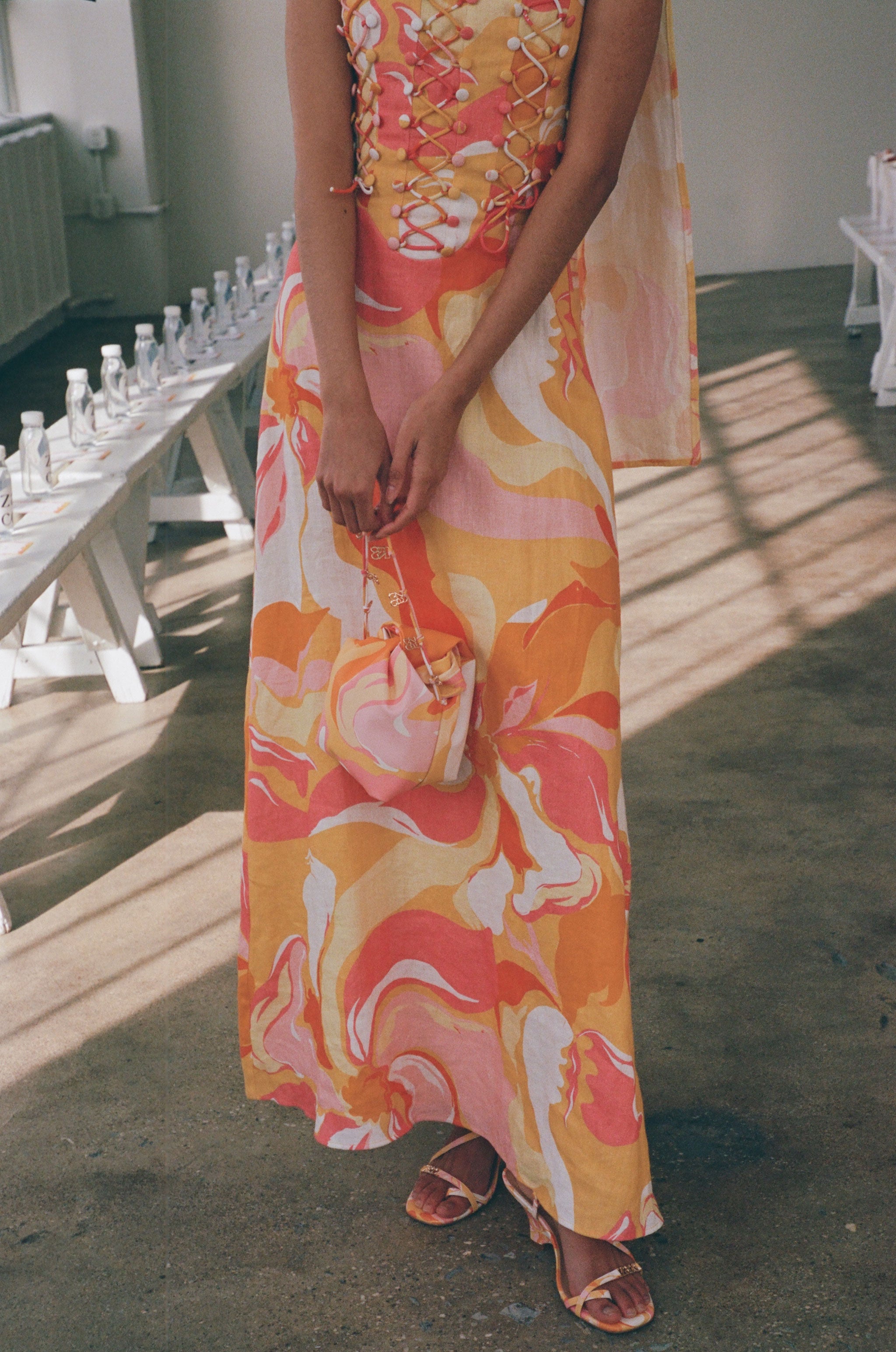 Exclusive ZACO Calista Sunset Print Strapless Maxi Event Dress - Kahlo Dress