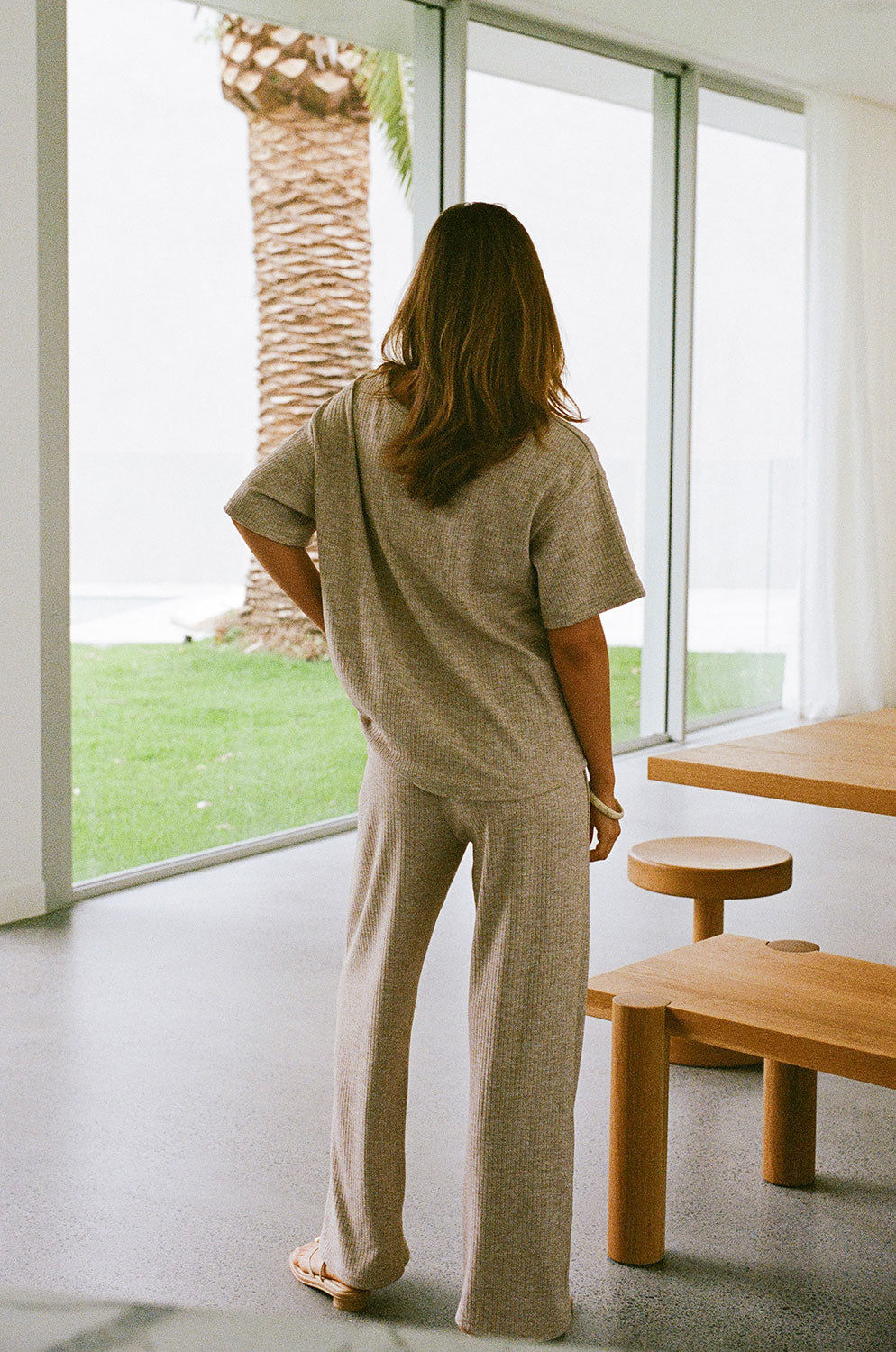 Exclusive Tan Lia Pants - A Unique Sample Piece