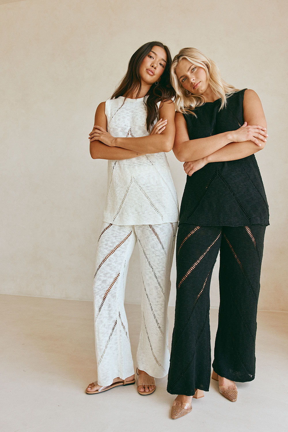 Black Signature Knit Josiah Trousers - A Stylish Bottom Wear