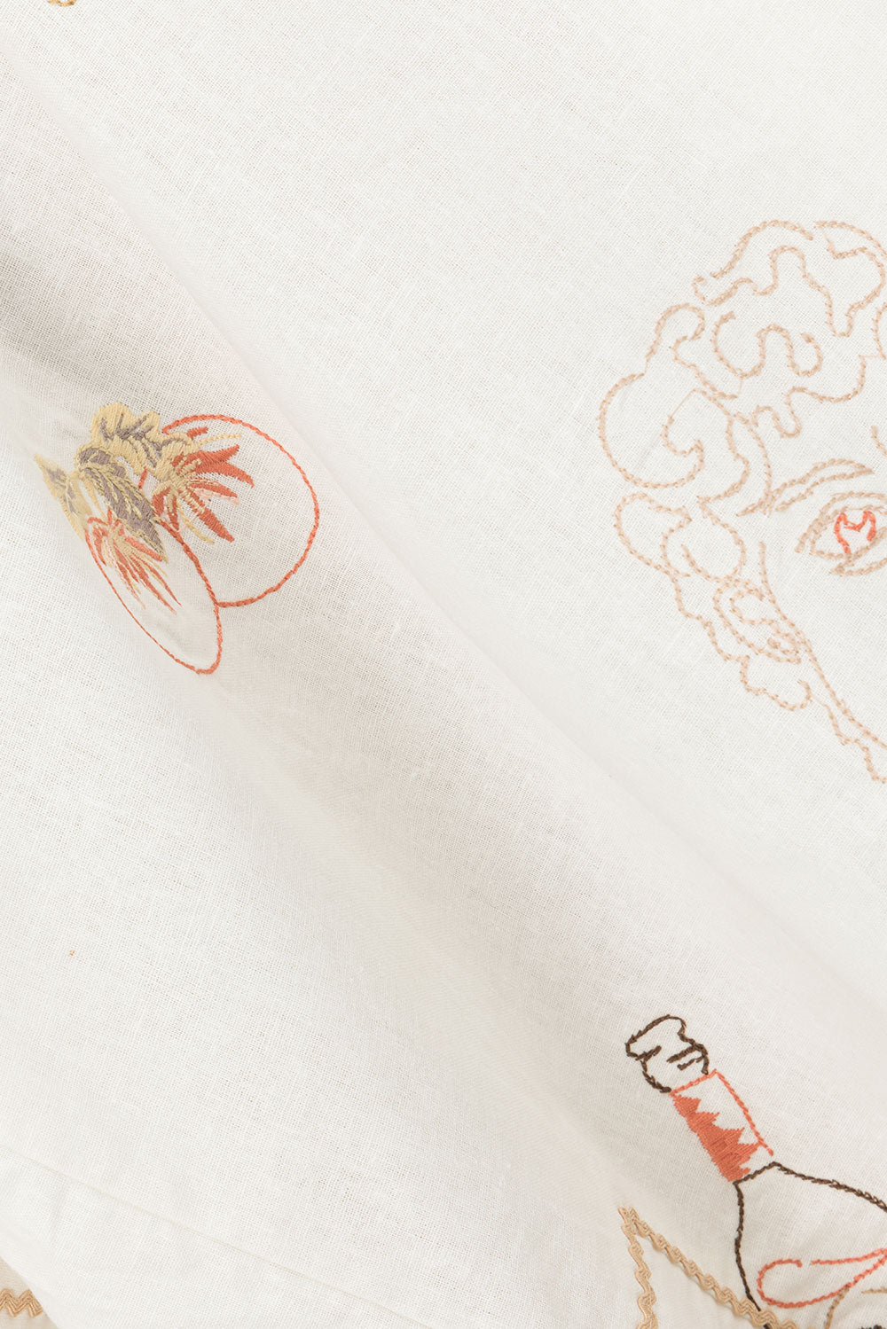 Exclusive Serenita Shoreline Boxy Linen-Cotton Blend Top