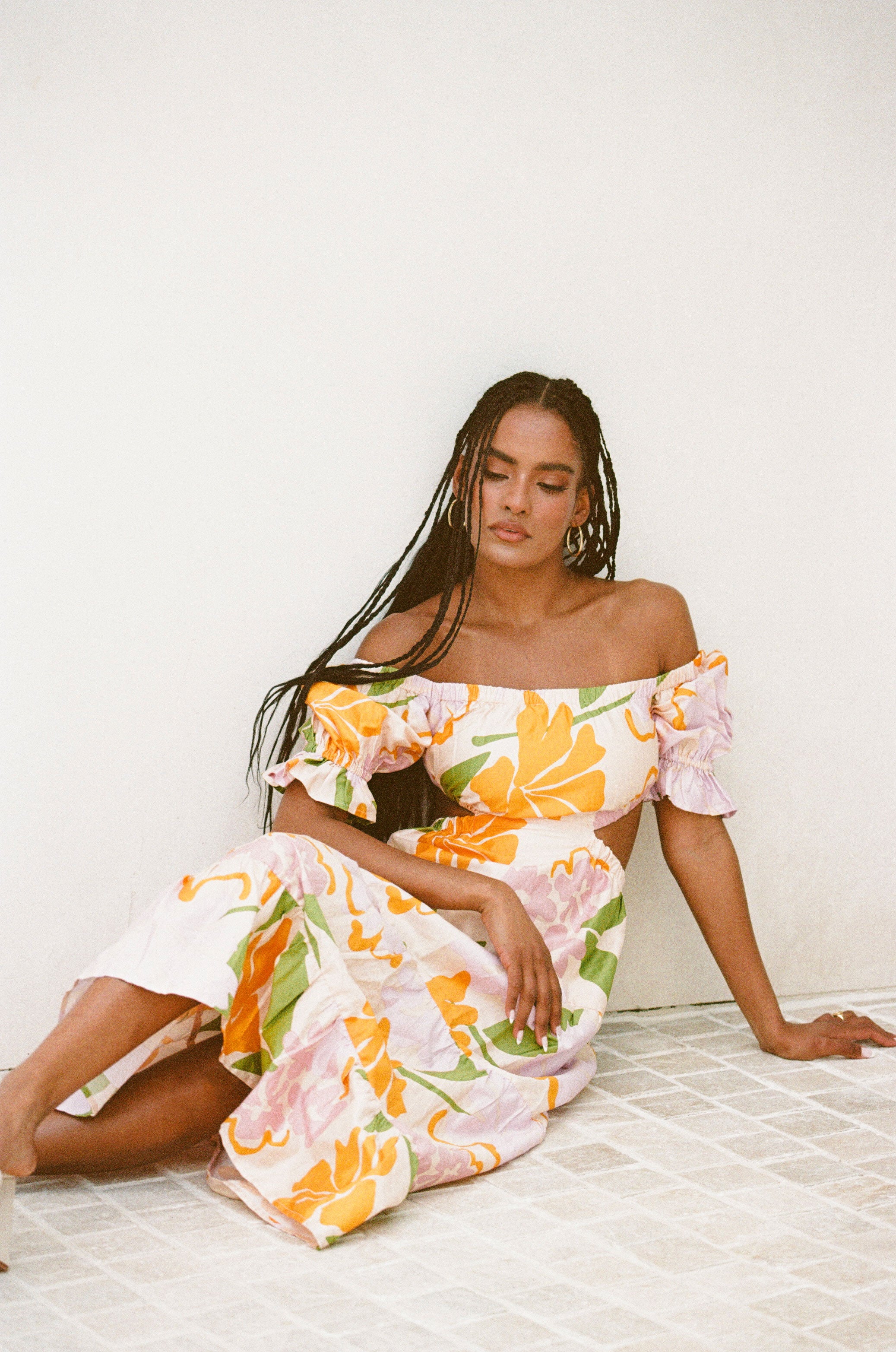 Exclusive Lily Floral Printed Luxury Cotton Poplin Poppi Dress