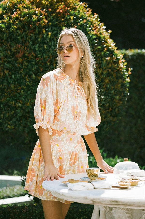 Autumn Floral Sabo Elli Dress - Exclusive Sample Piece