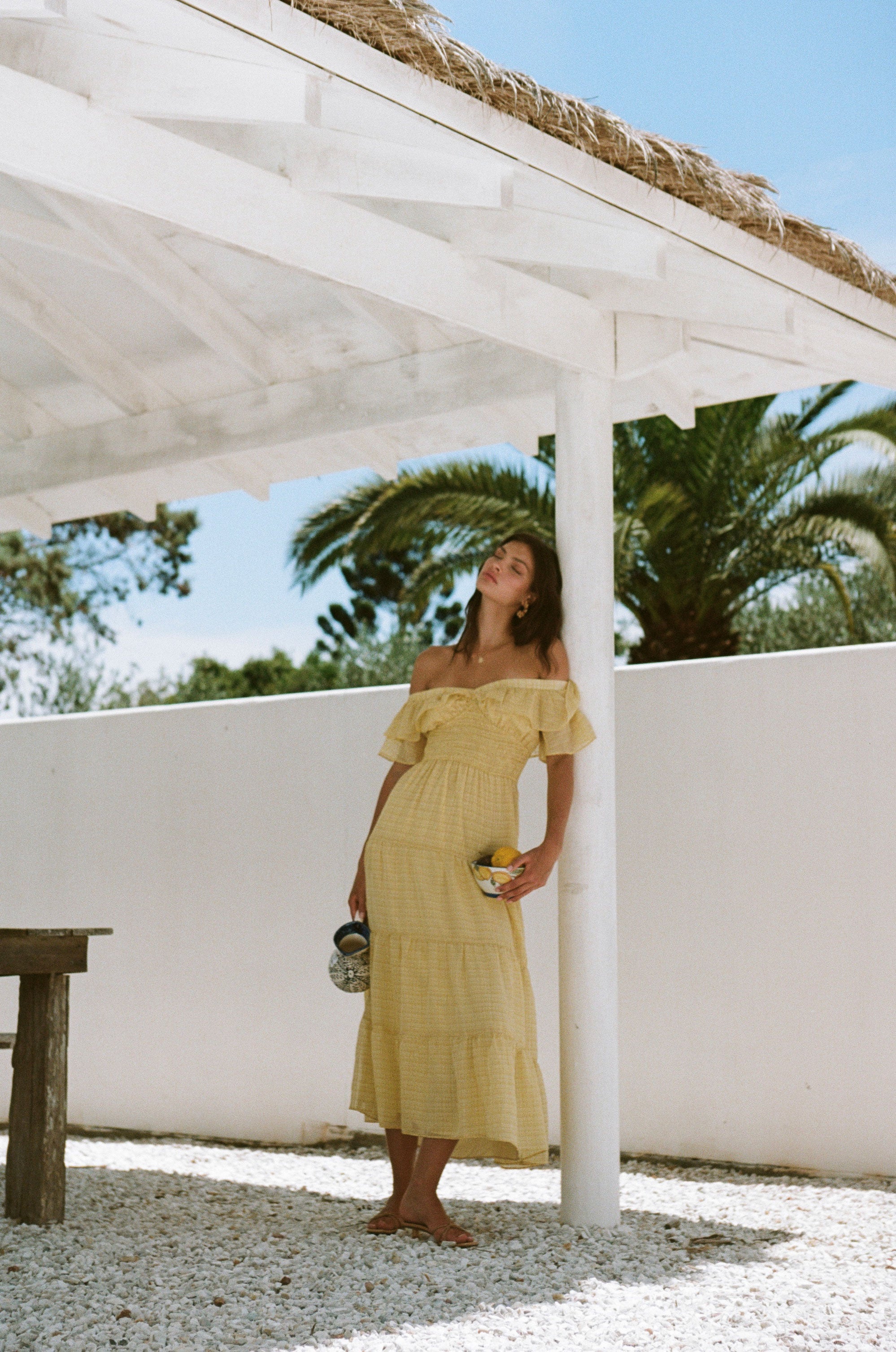 Summer-Inspired Maui Lightweight Off-Shoulder Midi Dress