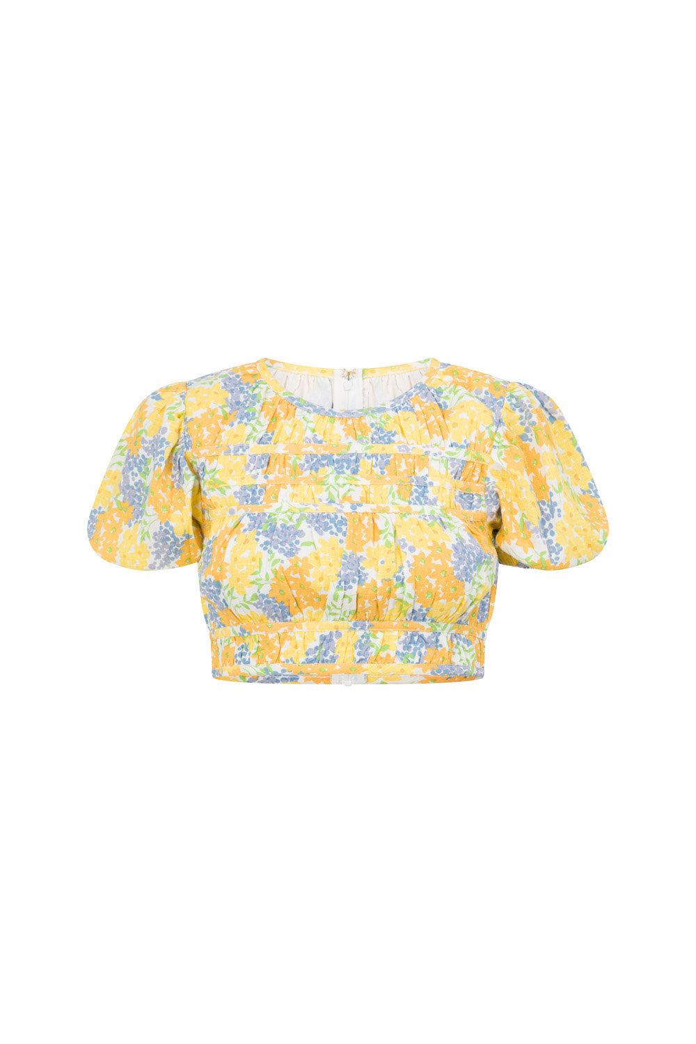 Unique Danica Tropical Bud Floral Women's Top
