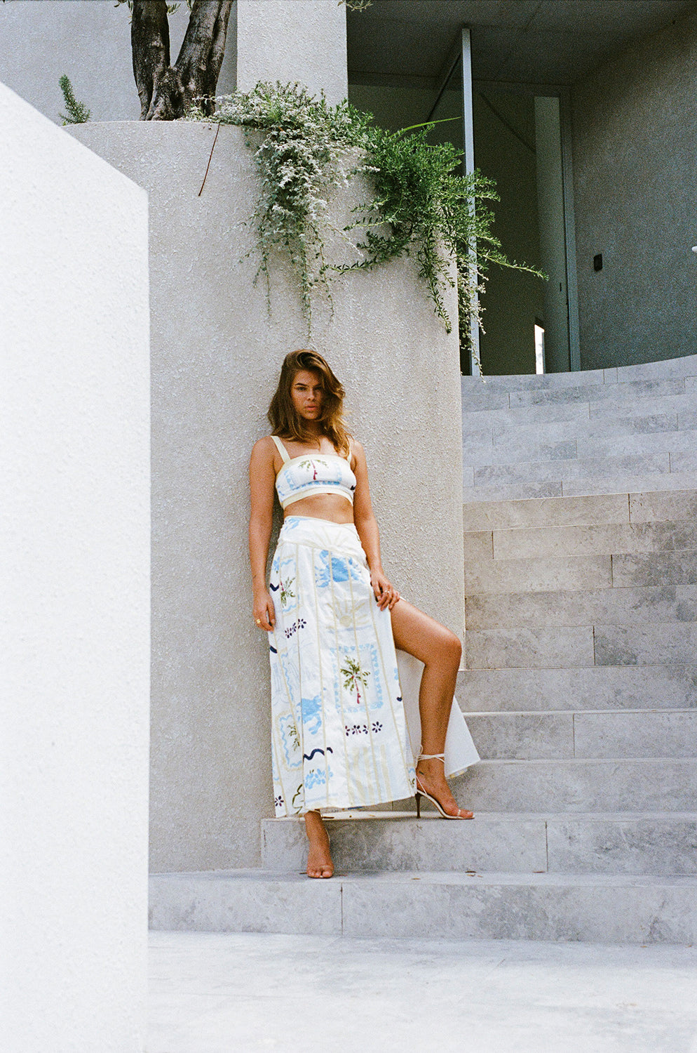 Exclusive Laguna Print Estelle High Waisted Wrap Maxi Skirt