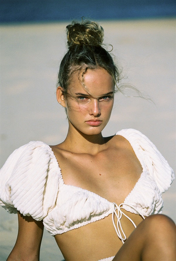 Charming Cream Magnum Women's Fashion Top from Santorini Sunset Collection