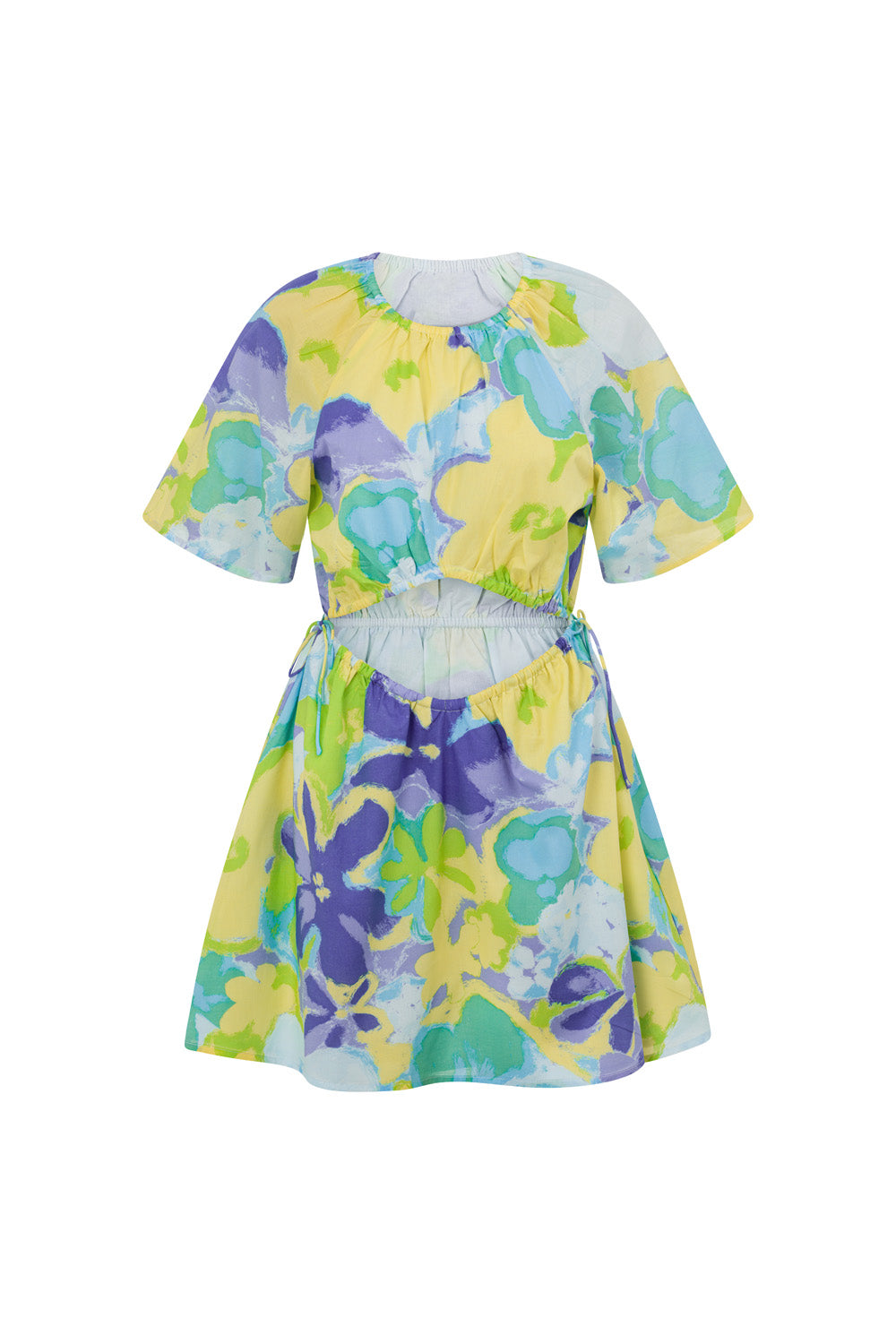 Exclusive Feliz Blue Printed Loralei Women's Cotton Voile Dress