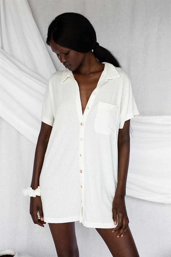 Ultra - Comfy Jersey Shirt Dress for Relaxed Sleep