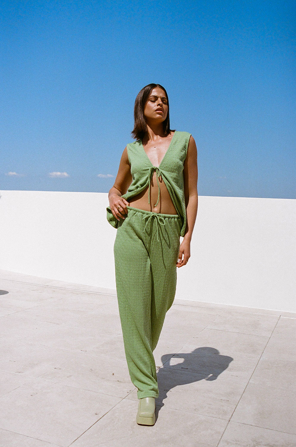 Exclusive Green Marina Pants - A Unique Sample Piece