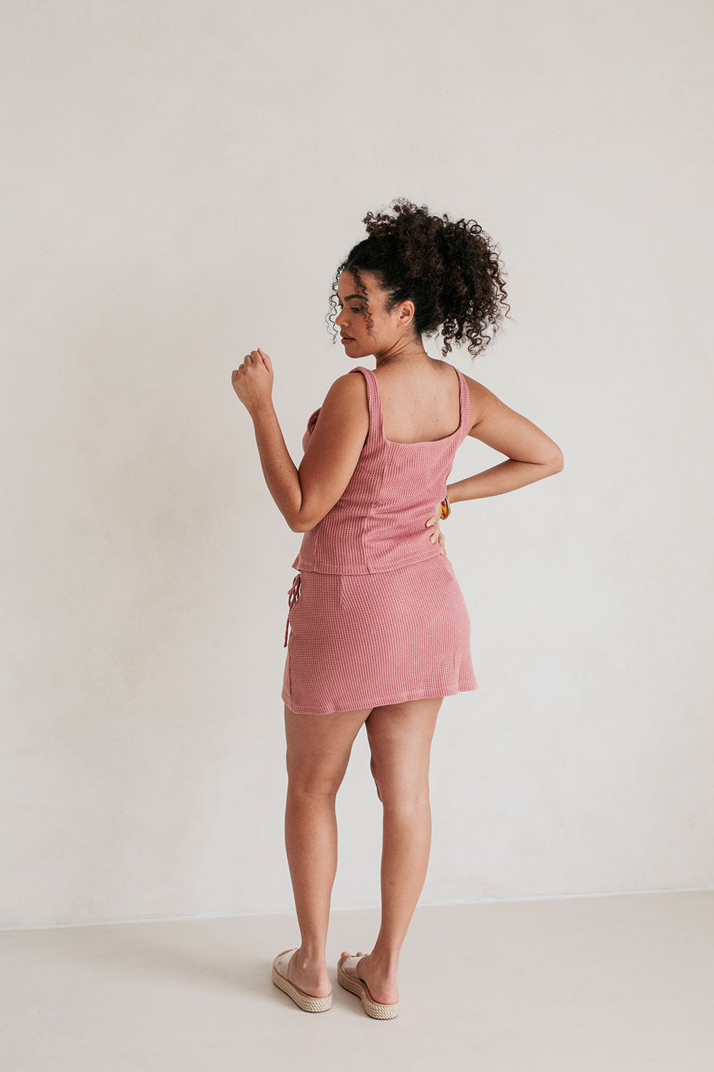 Fashionable Women's Emilee Mini Skirt in Musky Pink