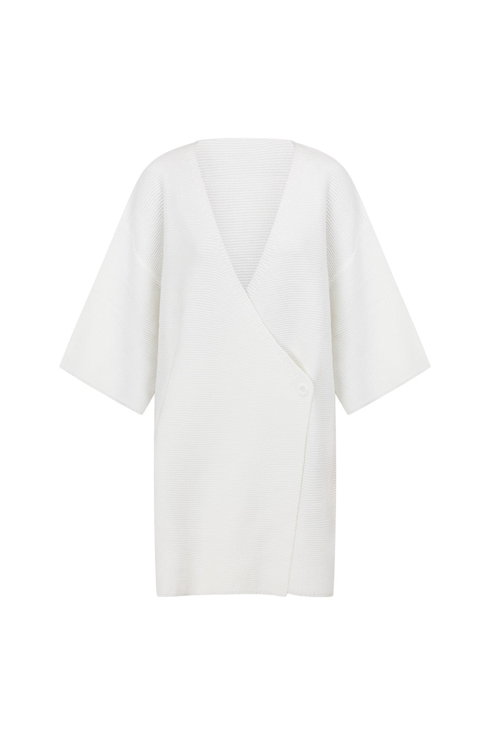 Jessie Women's Off - white Knit Wrap Dress for All Seasons