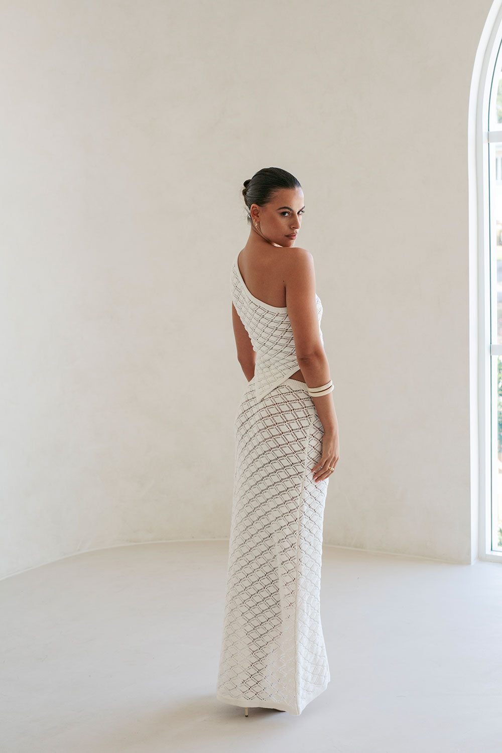 Exclusive White Ria Skirt - Sample with Unique Character