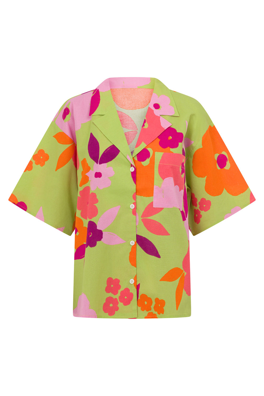 Unique Thessy Lime Floral Women's Top - A Sample Piece