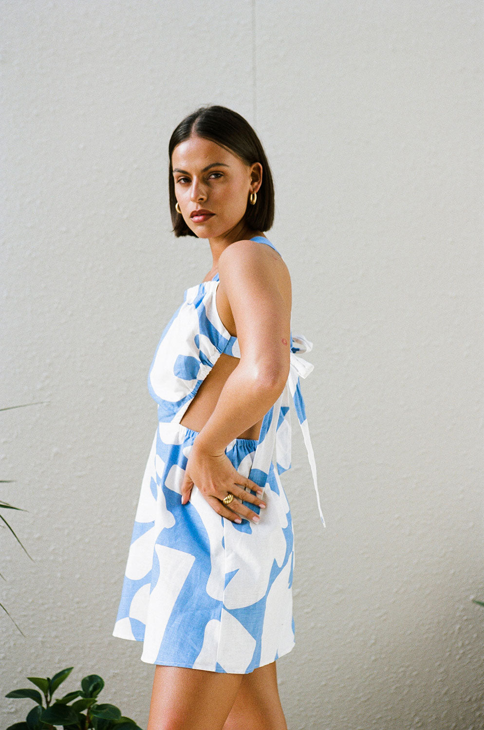 Unique Sample of Avaleigh Dress with Grey Neckline Spots