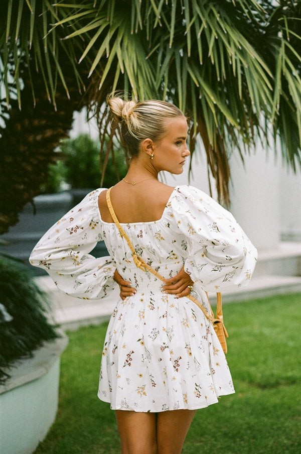 Exclusive Aerin Cotton Dress with Native Floral Print