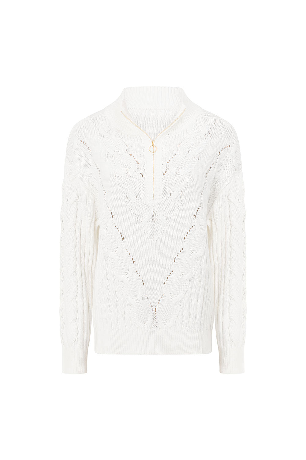 High - quality Cream Cotton Amy Sweater for Stylish Layering
