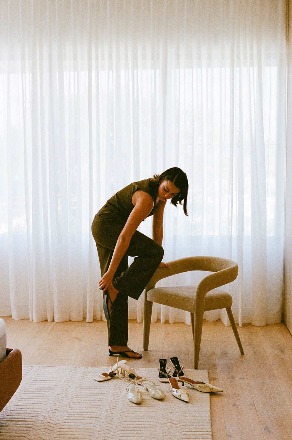 Chocolate - Colored Luxury Remi Suiting Pants for Fashionable Wear