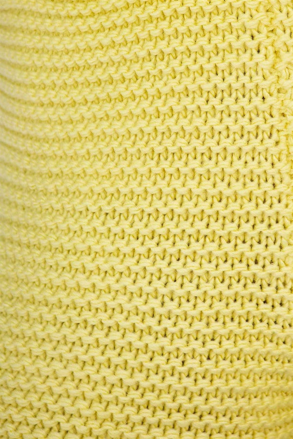 Chunky Lemon Yellow Noelle Knit Sweater for Cosy Style