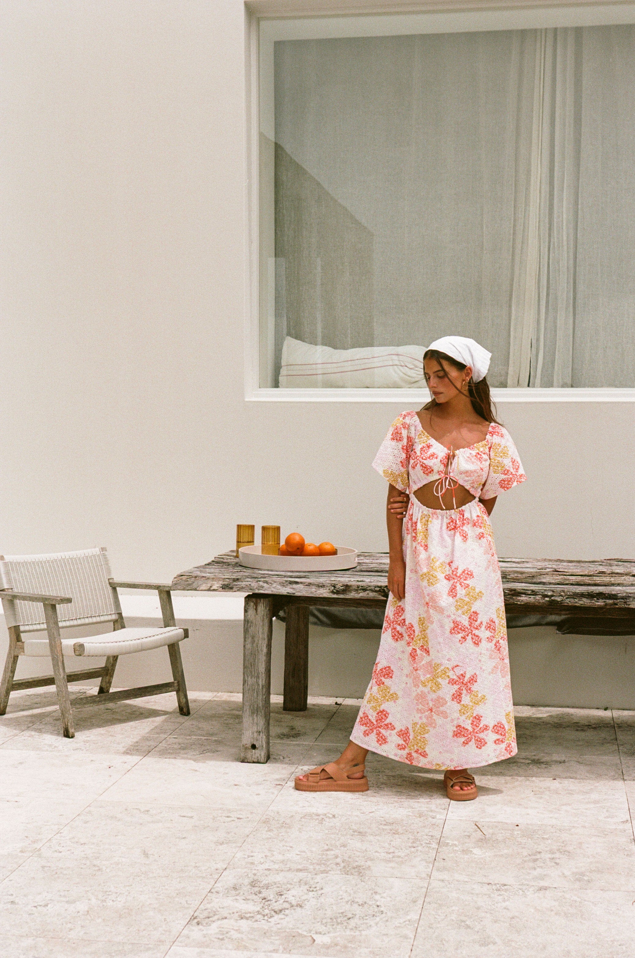 Sabo Exclusive Pollen Print Nalu Off - Shoulder Dress