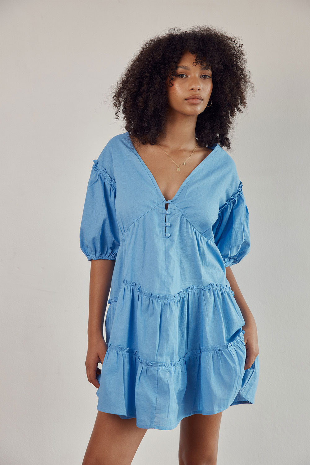 Sky Blue Tarelle Summer Casual Dress for Women