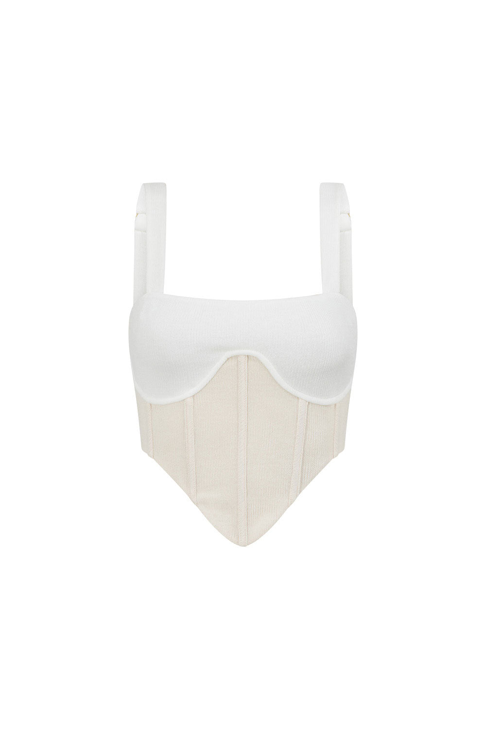 Exquisitely Designed White and Cream Aspen Top