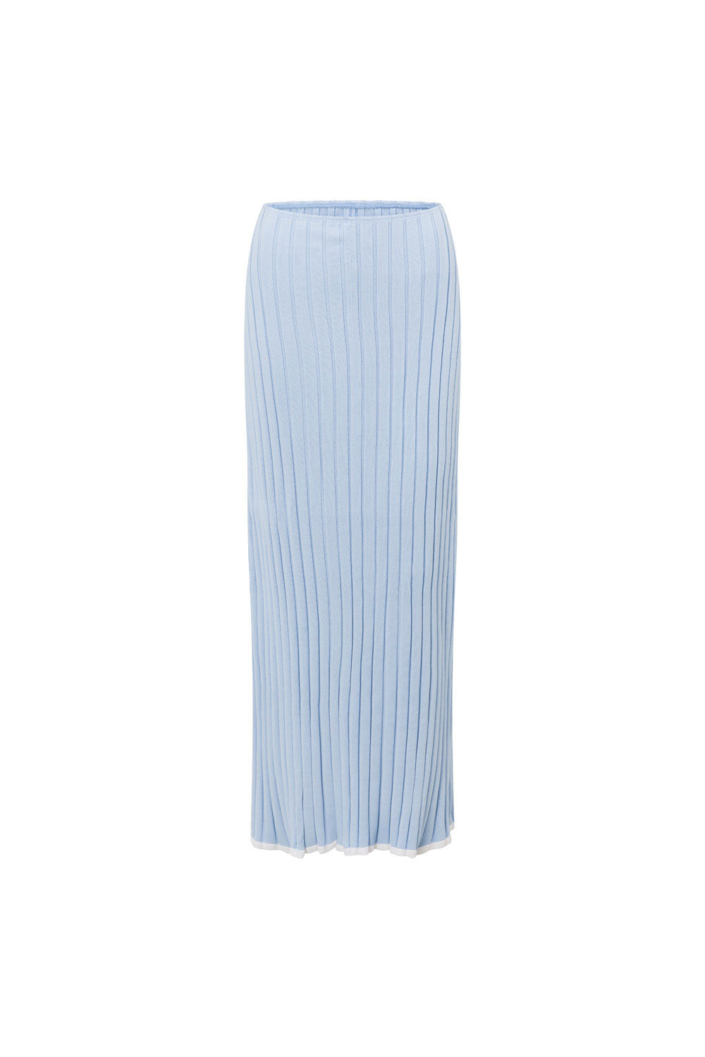 Unique Blue Jordi Skirt with White Trim Detail
