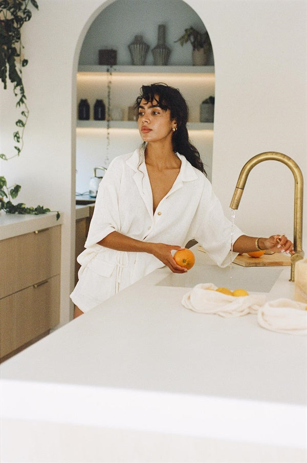 Exquisite White Knit Kase Top - One - of - a - Kind Sample