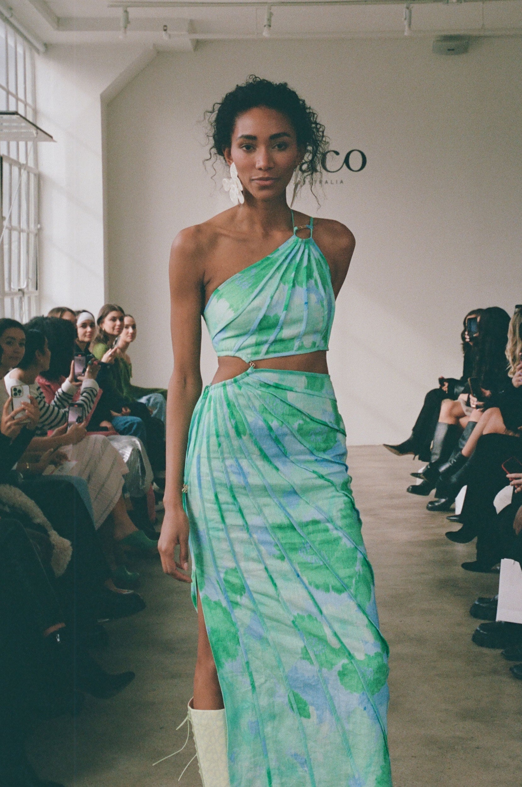 Exclusive Blue Gerbera Jaliyah Dress - A Unique Sample