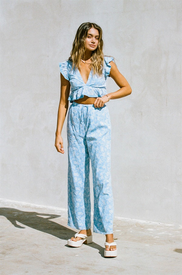 Sample Women's Renata Resort Style Pants in Azure Color