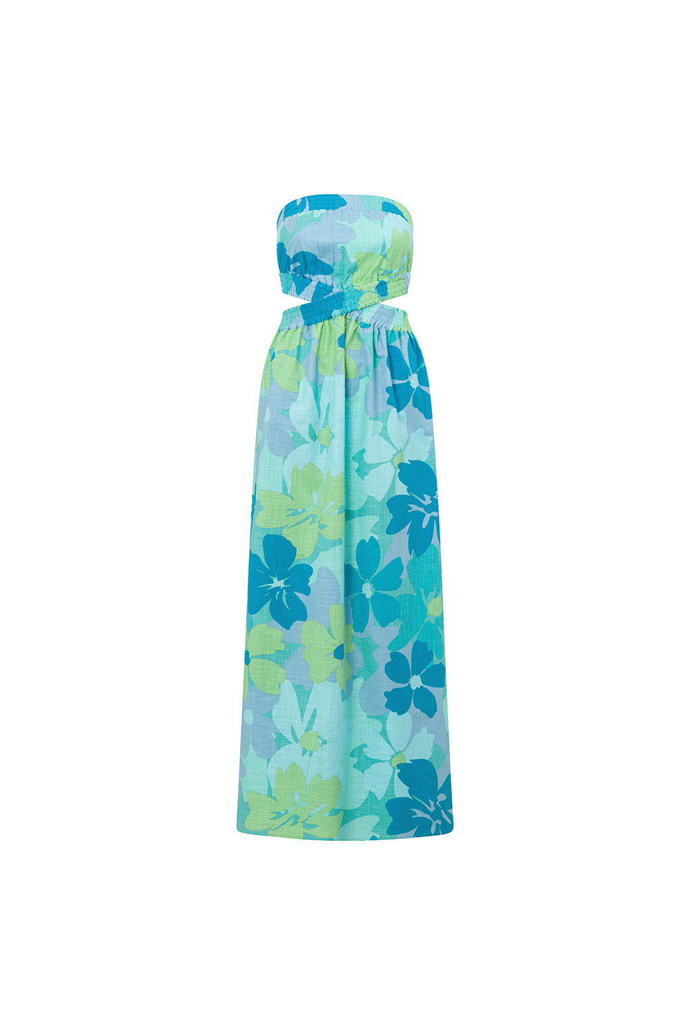 Stylish Holland Midi Women's Dress with Exclusive Bold River Floral Design