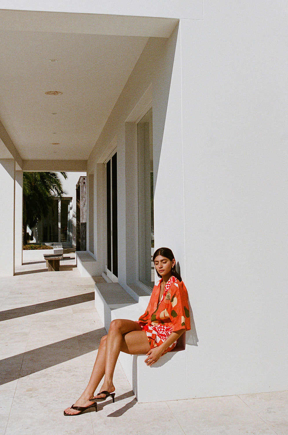 Sabo's Exclusively Designed Seona High Waisted Shorts in Dolce Rossa Print
