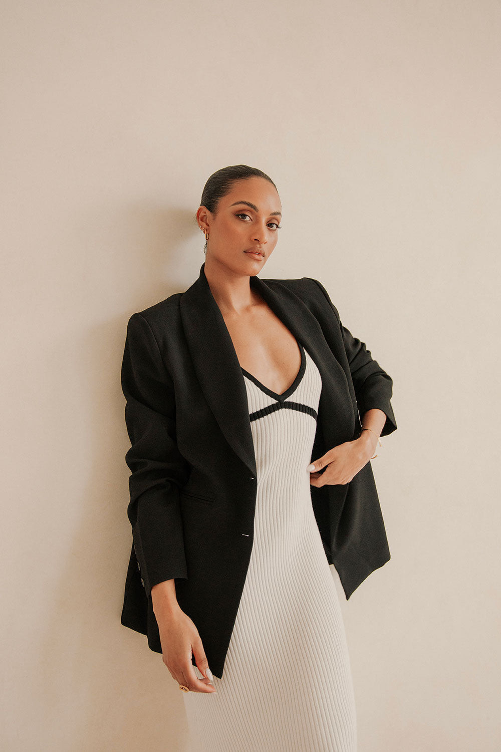 Stylish Black Oversized Reese Blazer from SABO x Kayla Boyd Collection