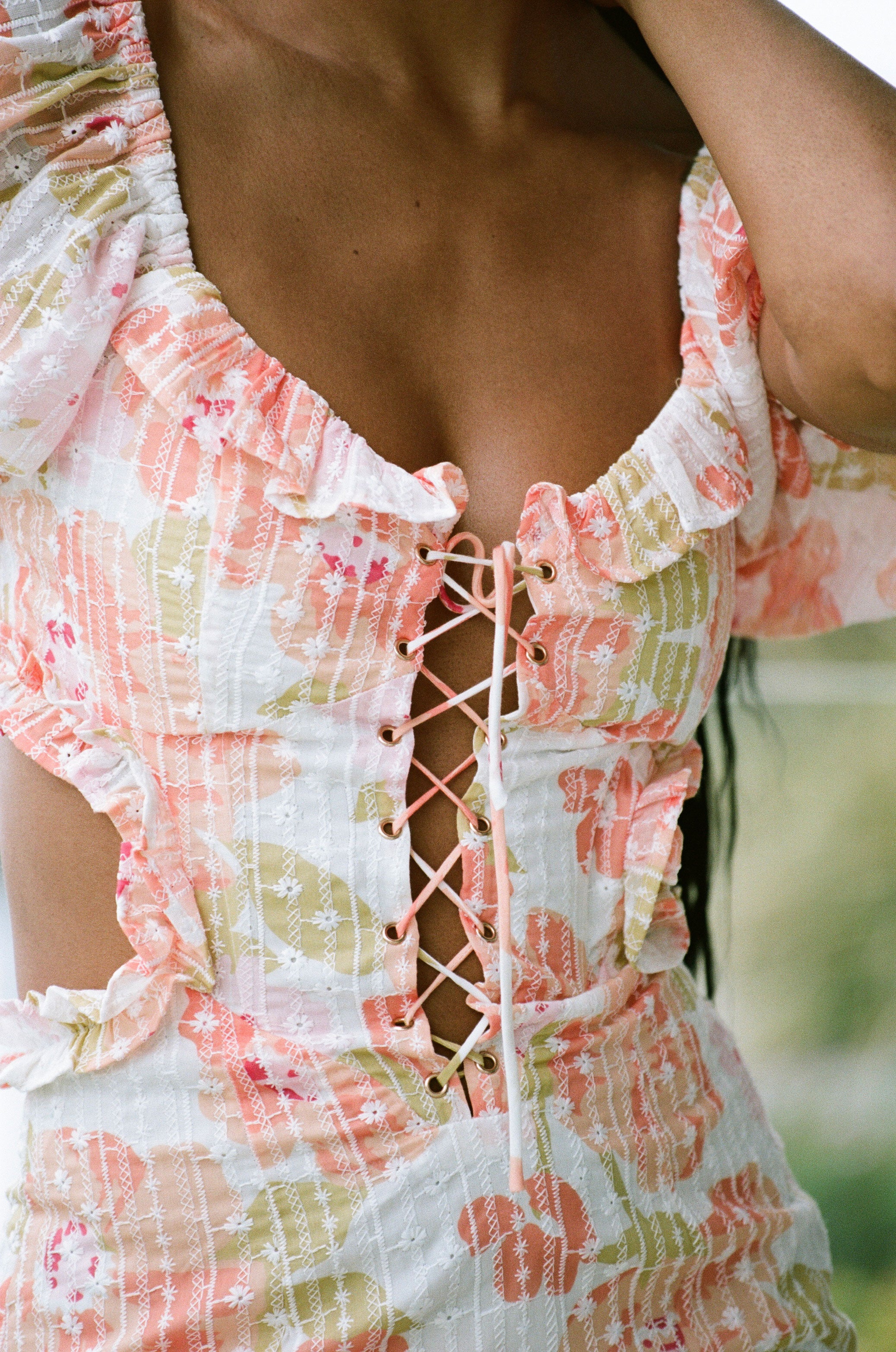 Exclusive Anemone Floral Brisa Corset Dress with Stylish Details