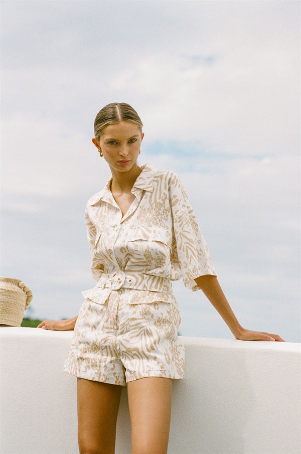 Unique Sicily Linen Top - One - of - a - Kind XS Sample
