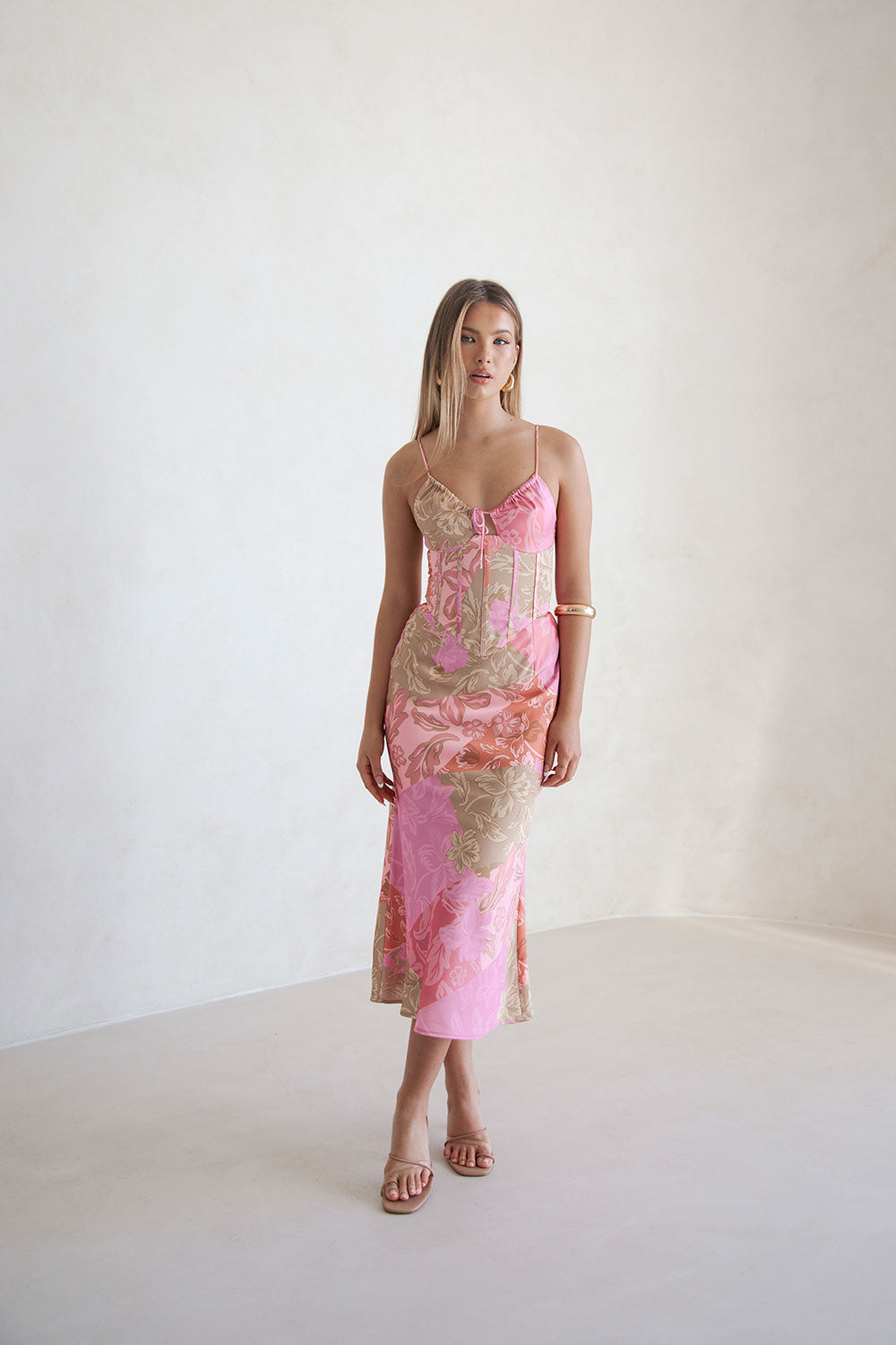 Silky Nikita Midi Skirt with Exclusive Florent Patchwork Print