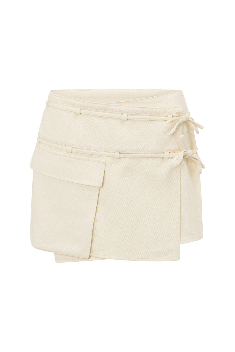 Cream-colored Luna Denim Skirt - A Stylish Women's Bottom