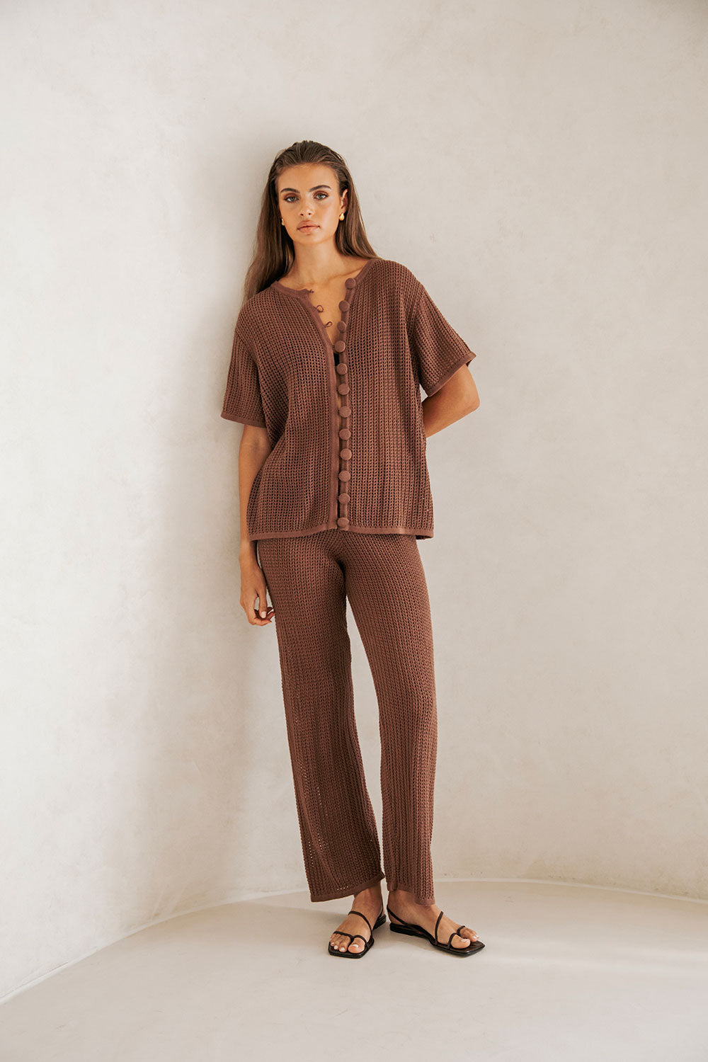 Chocolate-colored Sample Zayna Women's Top