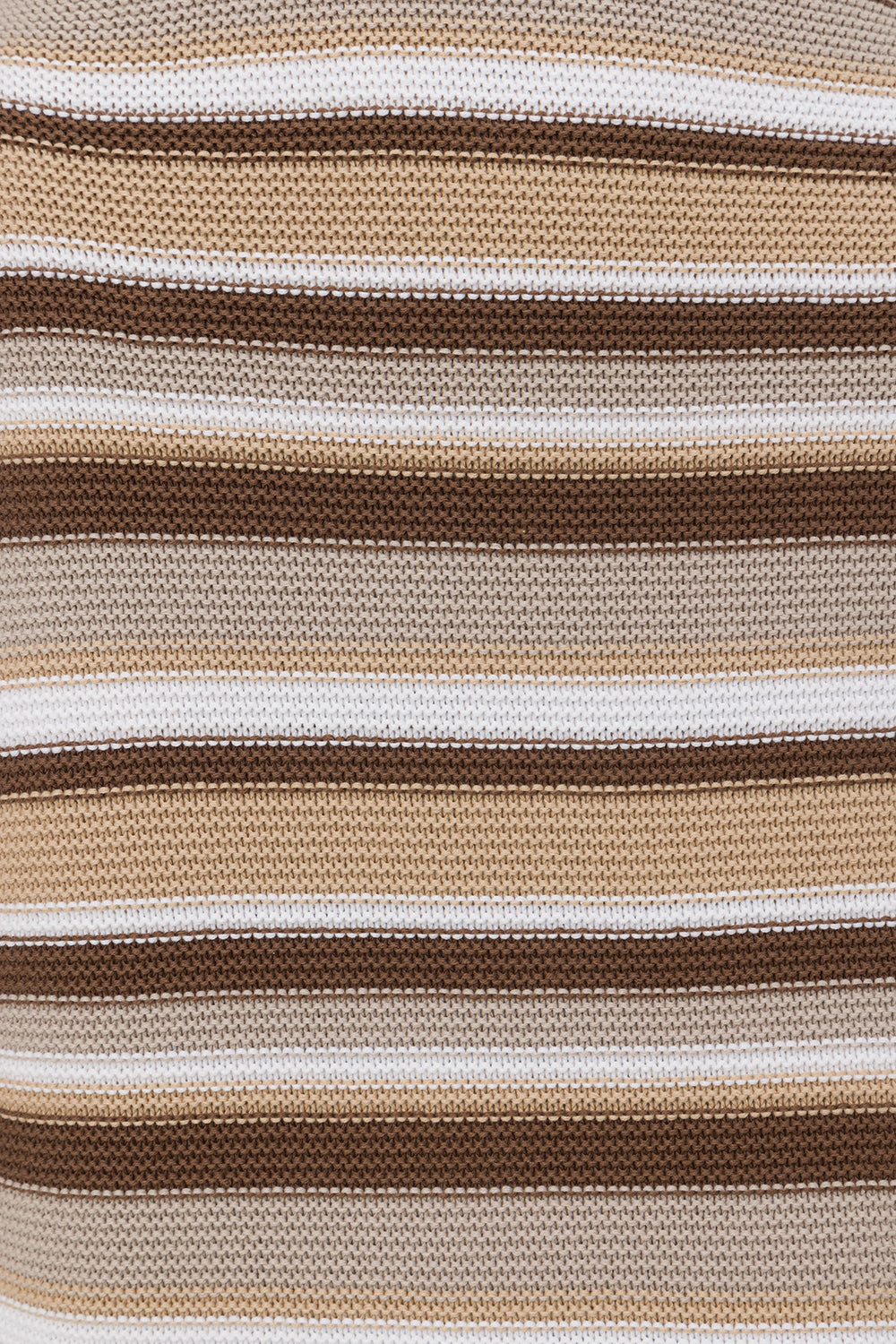 Exclusively Designed Sabo London Knit Women's Midi Dress with Cocoa and White Stripes