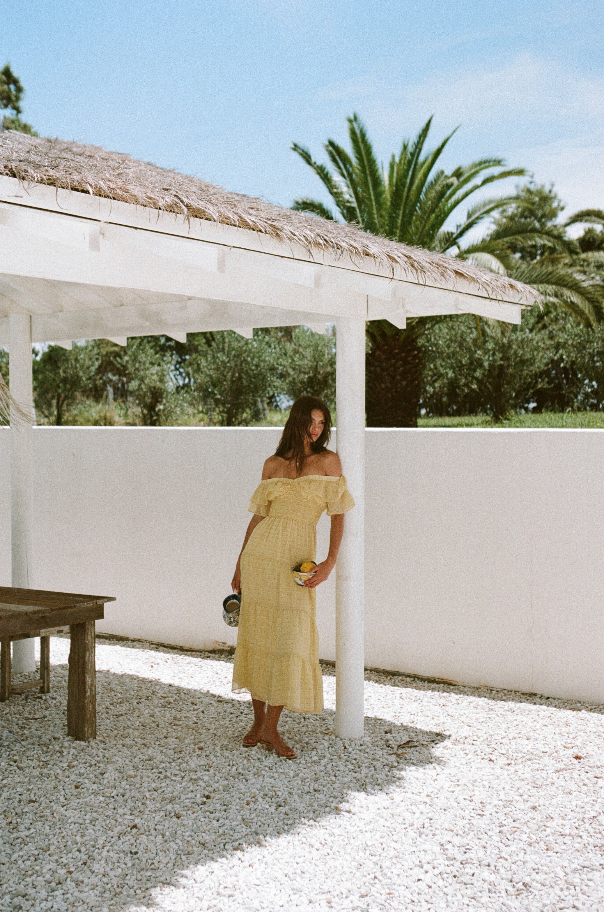 Summer-Inspired Maui Lightweight Off-Shoulder Midi Dress