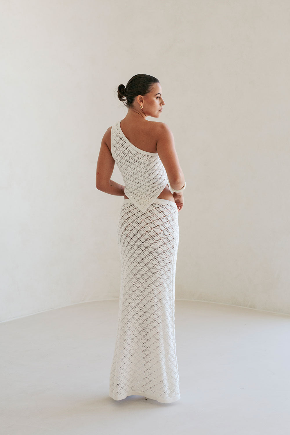 Exclusive White Ria Skirt - Sample with Unique Character