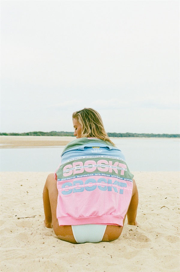 Exclusive Sabo Designed Nakia Cotton Terry Back Relaxed Style Sweater