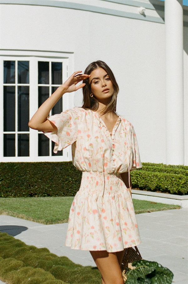 Sabo's Exclusively Designed Oria Women's Floral Print Cotton Dress