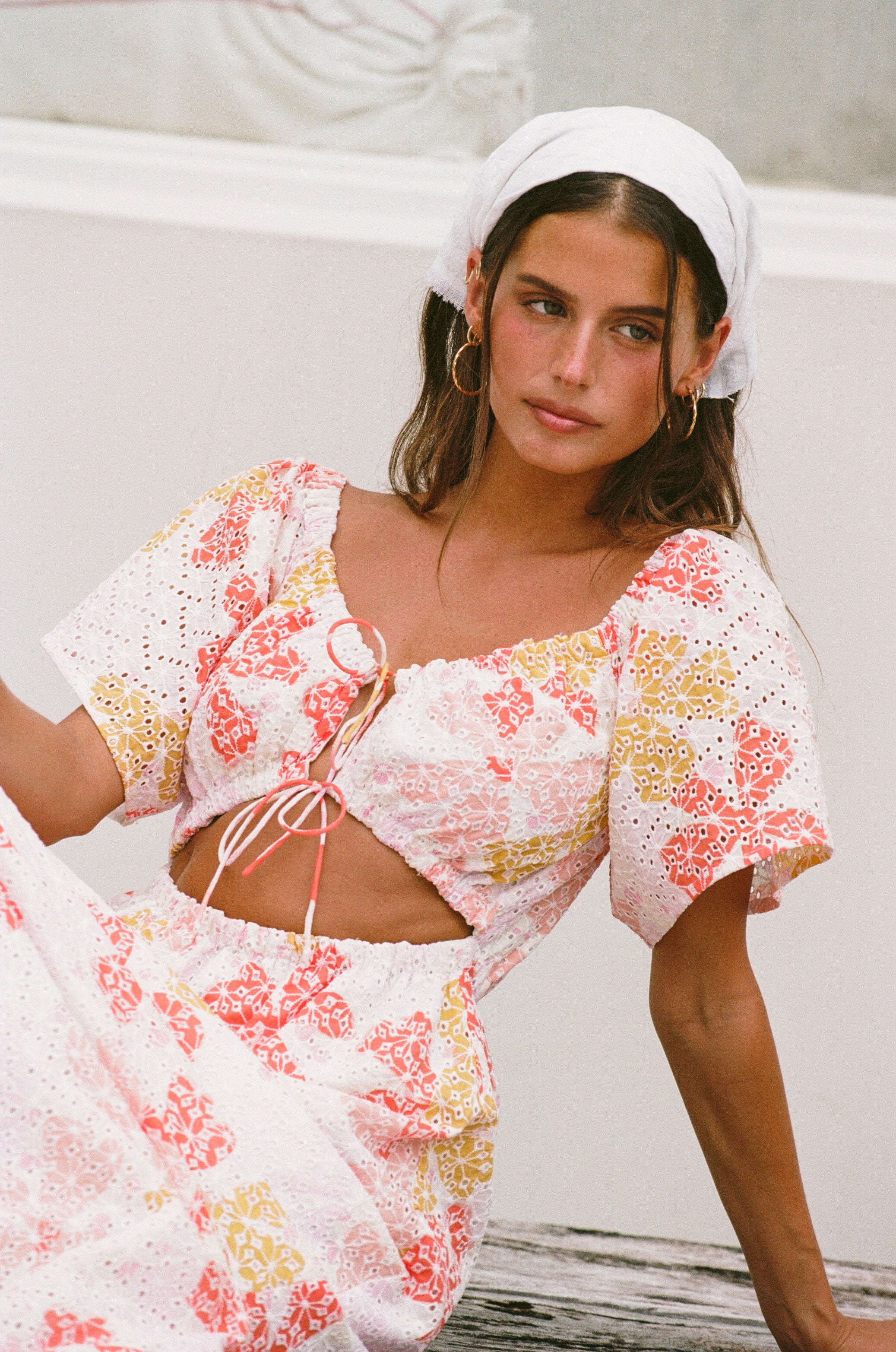 Sabo Exclusive Pollen Print Nalu Off - Shoulder Dress