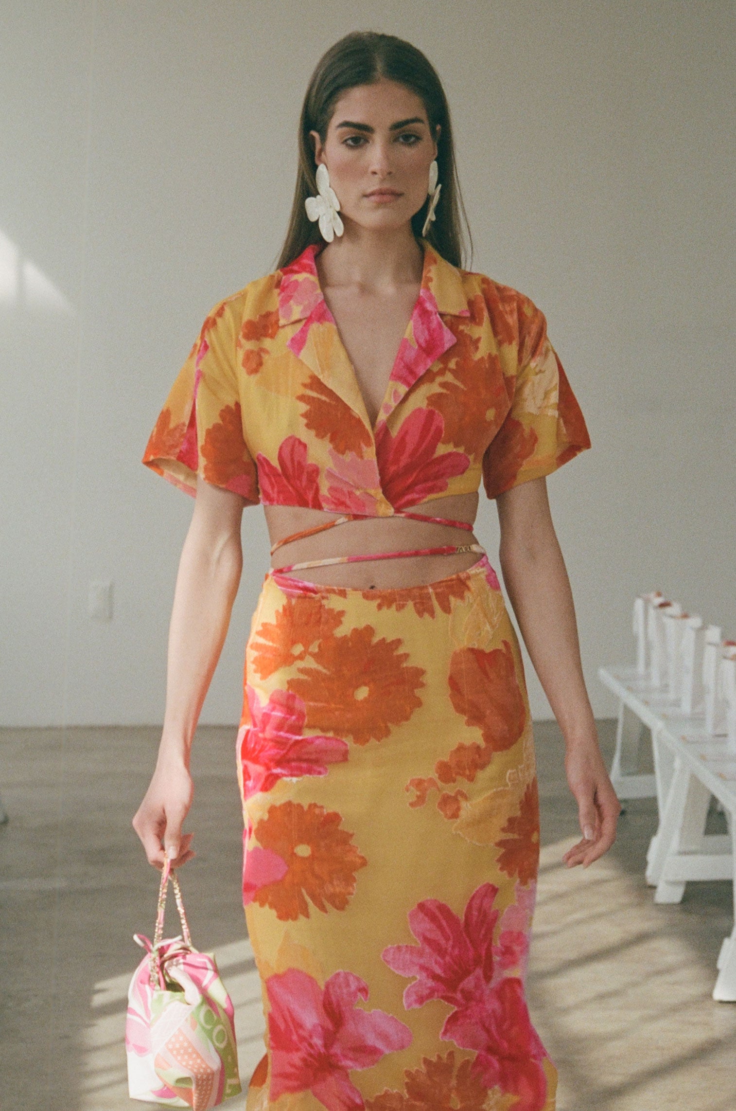 Sorrenta Floral Sunny Wrap Top - Exclusive Sample Piece