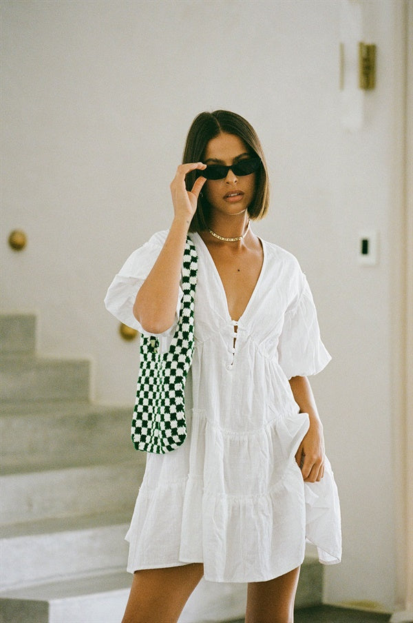 Unique White Tarelle Dress - One-of-a-Kind Sample