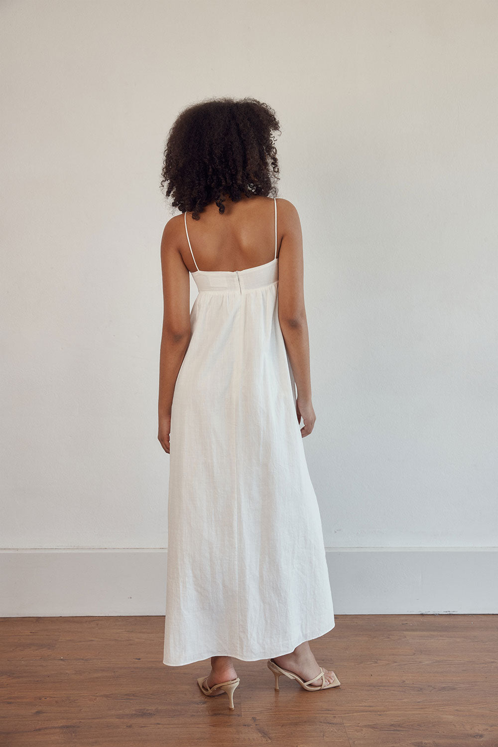 Stylish Women's White Azaria Cotton Dress for Effortless Elegance