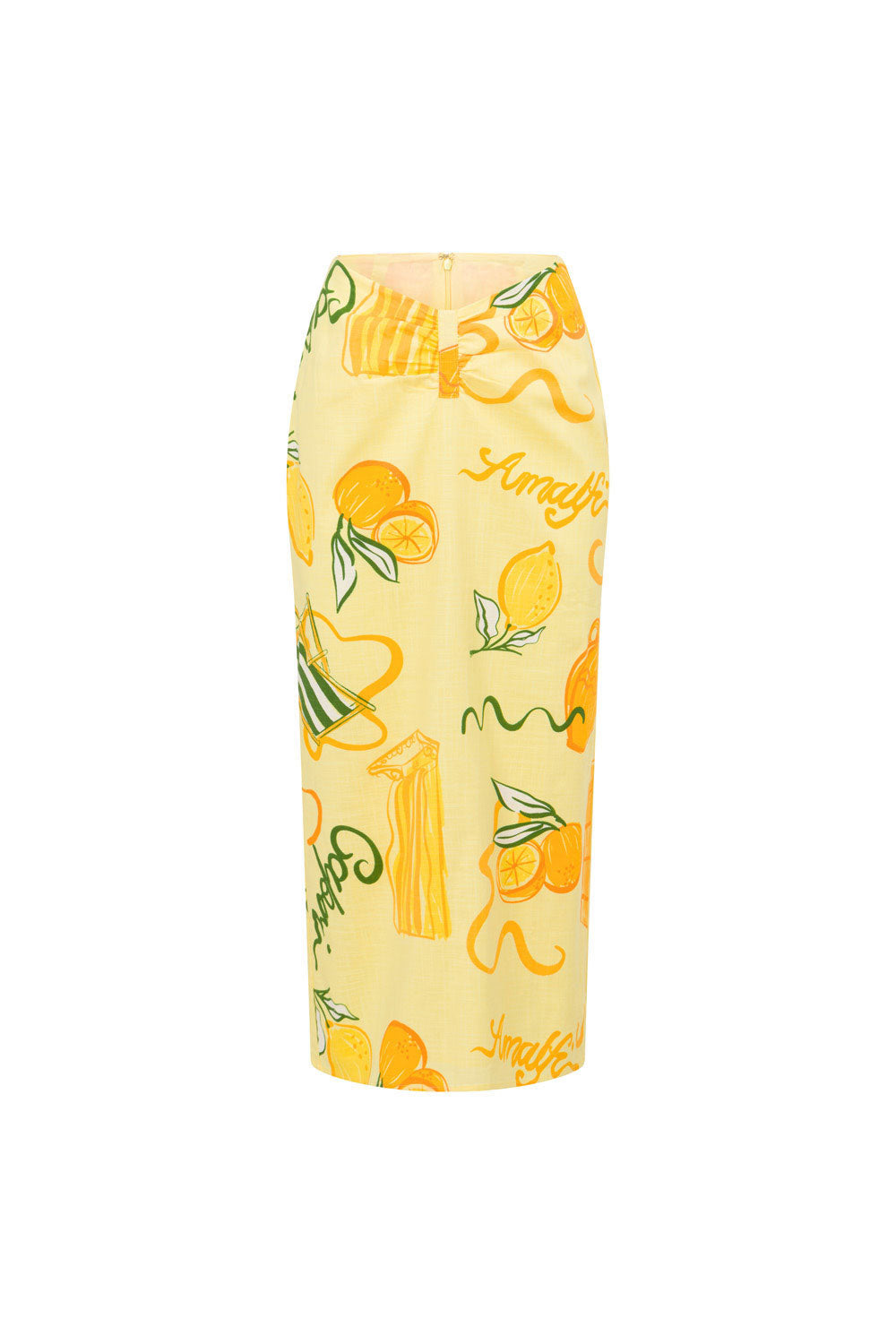 Unique Tillie Midi Skirt in Amalfi Citrus Shade