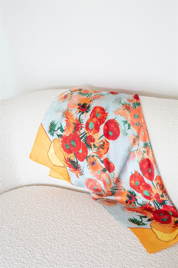 Silky Floral Milano Scarf for Stylish Accessorizing