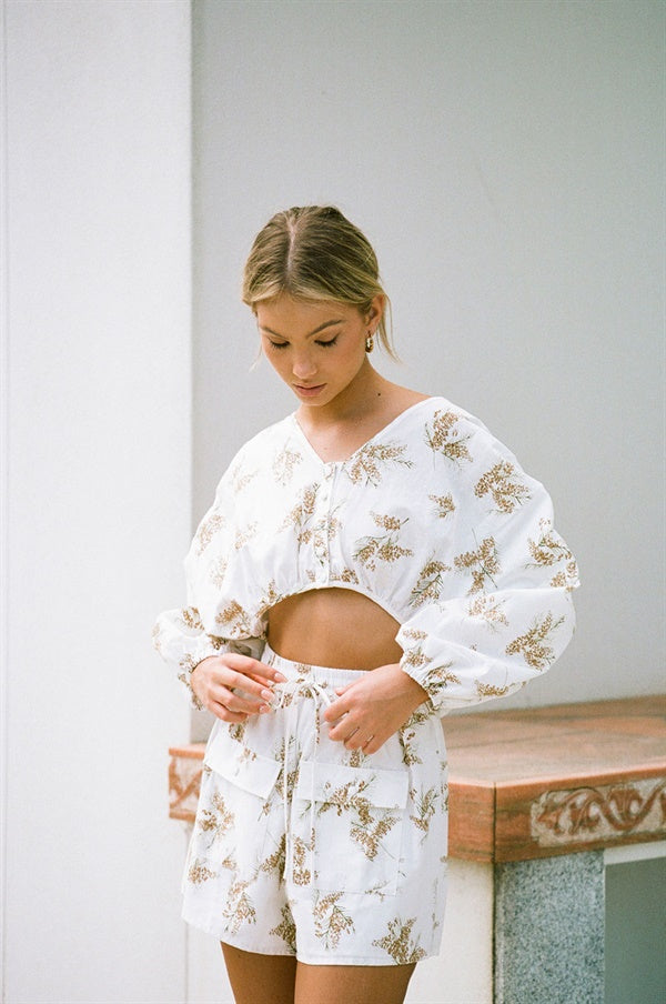 Summer Native Print High - Waisted Alita Shorts