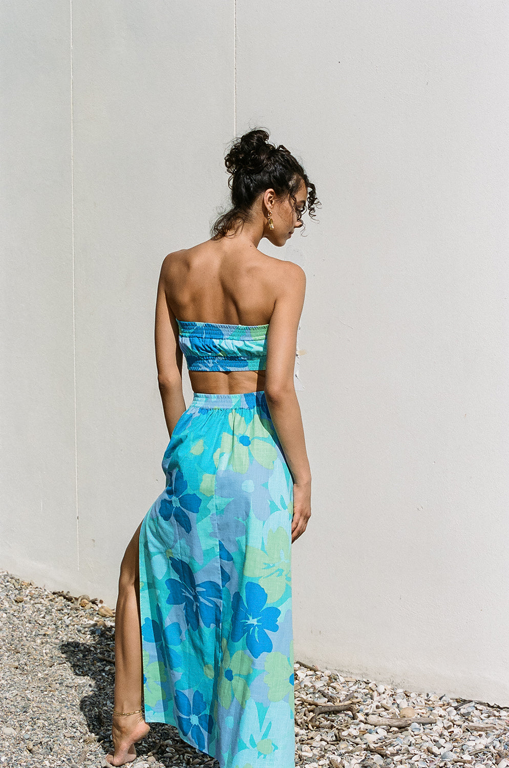 Stylish Holland Midi Women's Dress with Exclusive Bold River Floral Design